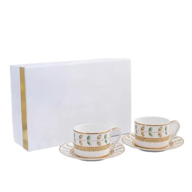Classic Bone China Coffee & Tea Cup Set | Vabena Premium Quality