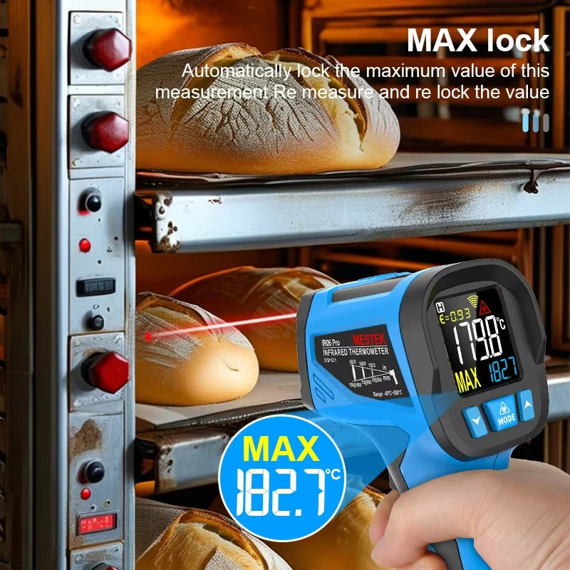 Mestek -50 to 800°C Digital IR Thermometer, Pyrometer & Hygrometer