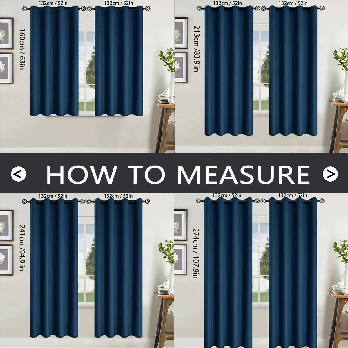 100% Blackout Curtains for Bedroom & Living Room - Full Shading & Sun Protection