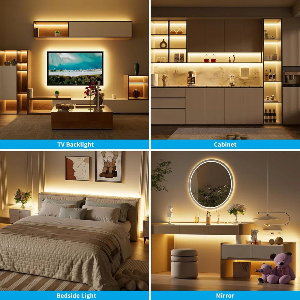 CENFAYA USB Tuya Zigbee COB LED Strip 1m/2m | Smart Home Lighting