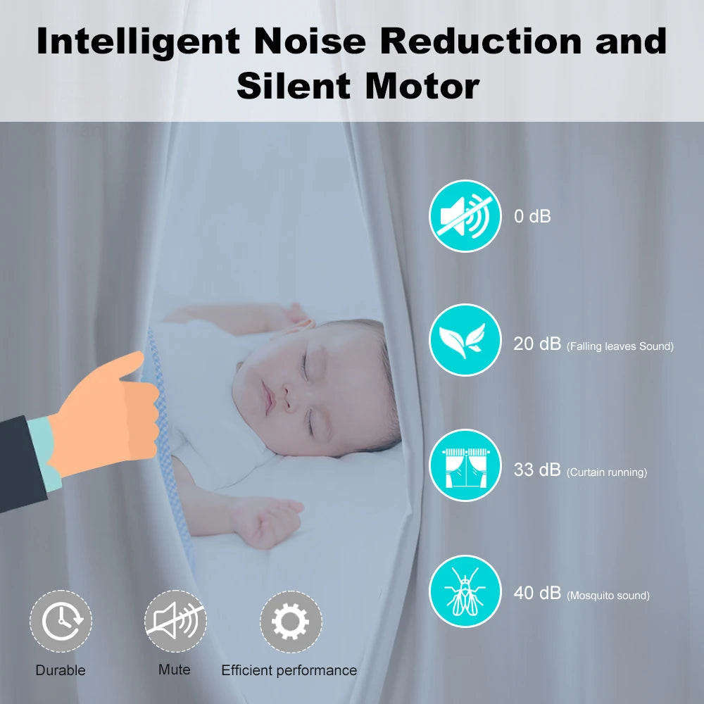 Silent Tuya Smart Curtain Motor | Automated Window Blinds