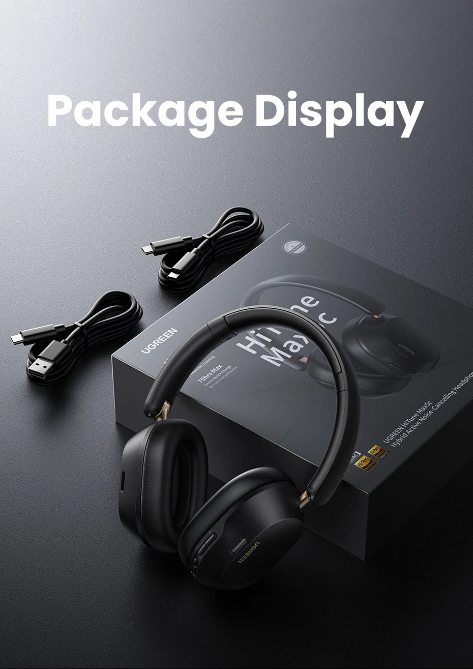Choice Wireless Bluetooth Headphones with 43dB ANC, Hi-Res LDAC & 75H Spatial Audio