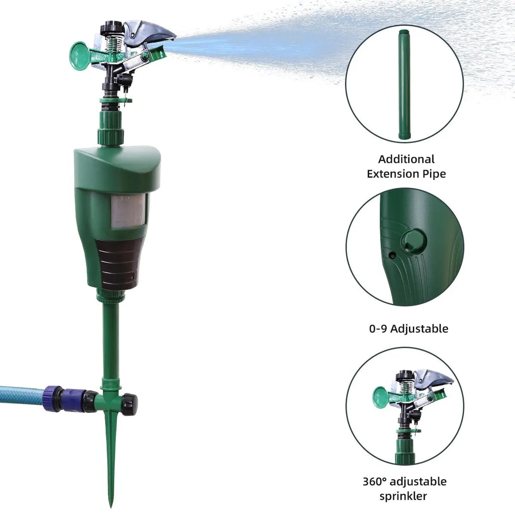 Motion Sprinkler Animal Deterrent - Garden Pest Control Jet Spray