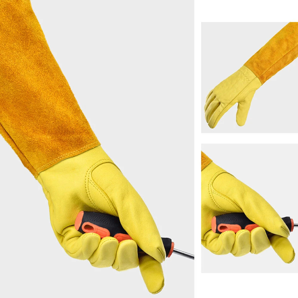Long Thorn Proof Garden Gloves for Rose Pruning - Elbow Protection for Women & Men