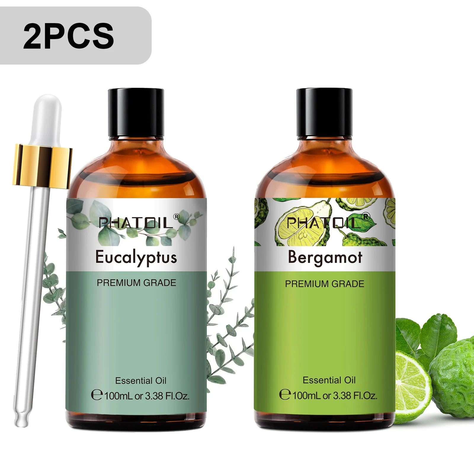 PHATOIL Premium Essential Oil Blend - Sandalwood, Lavender, Eucalyptus, Peppermint