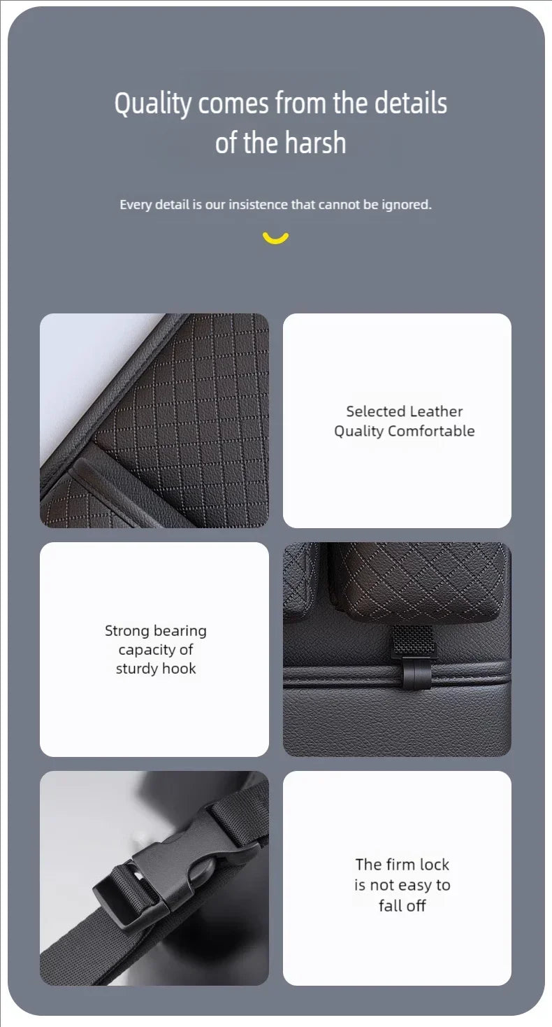 JFBONIN Car Seat Back Organizer - High-Capacity Multi-Pocket Storage