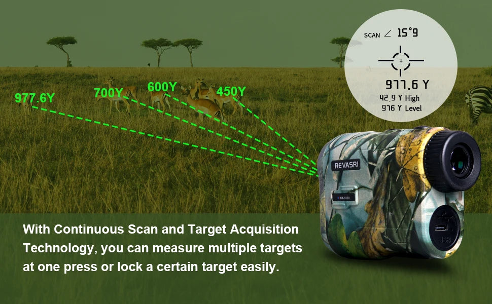 REVASRI Laser Hunting Rangefinder 1000M: Ultimate Precision Optics