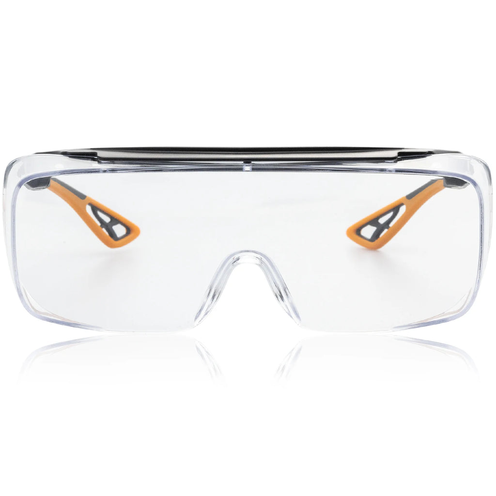 Vabena HM6 Adjustable Safety Glasses Over Glasses - ANSI Z87.1 Anti-Fog & Scratch Resistant