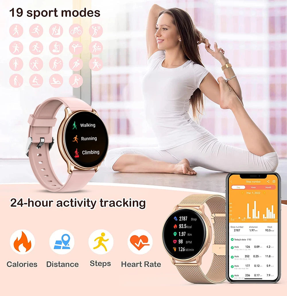 MEVADEN Bluetooth Call Smart Watch - Custom Dial, Fitness Tracker Y22