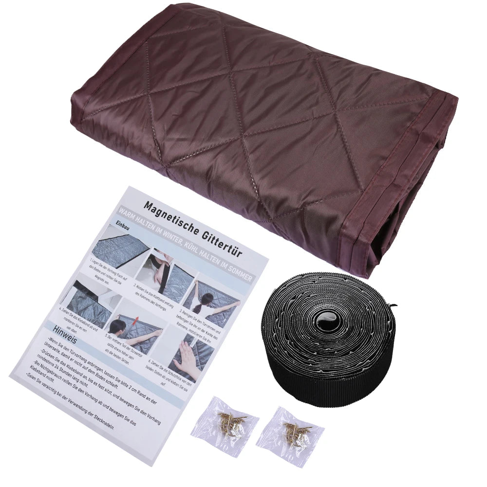 Vabena Magnetic Thermal Insulated Door Curtain - Energy Saving & Privacy