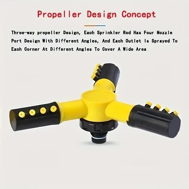 360° Automatic Rotating Garden Lawn Sprinkler for Large Area Coverage