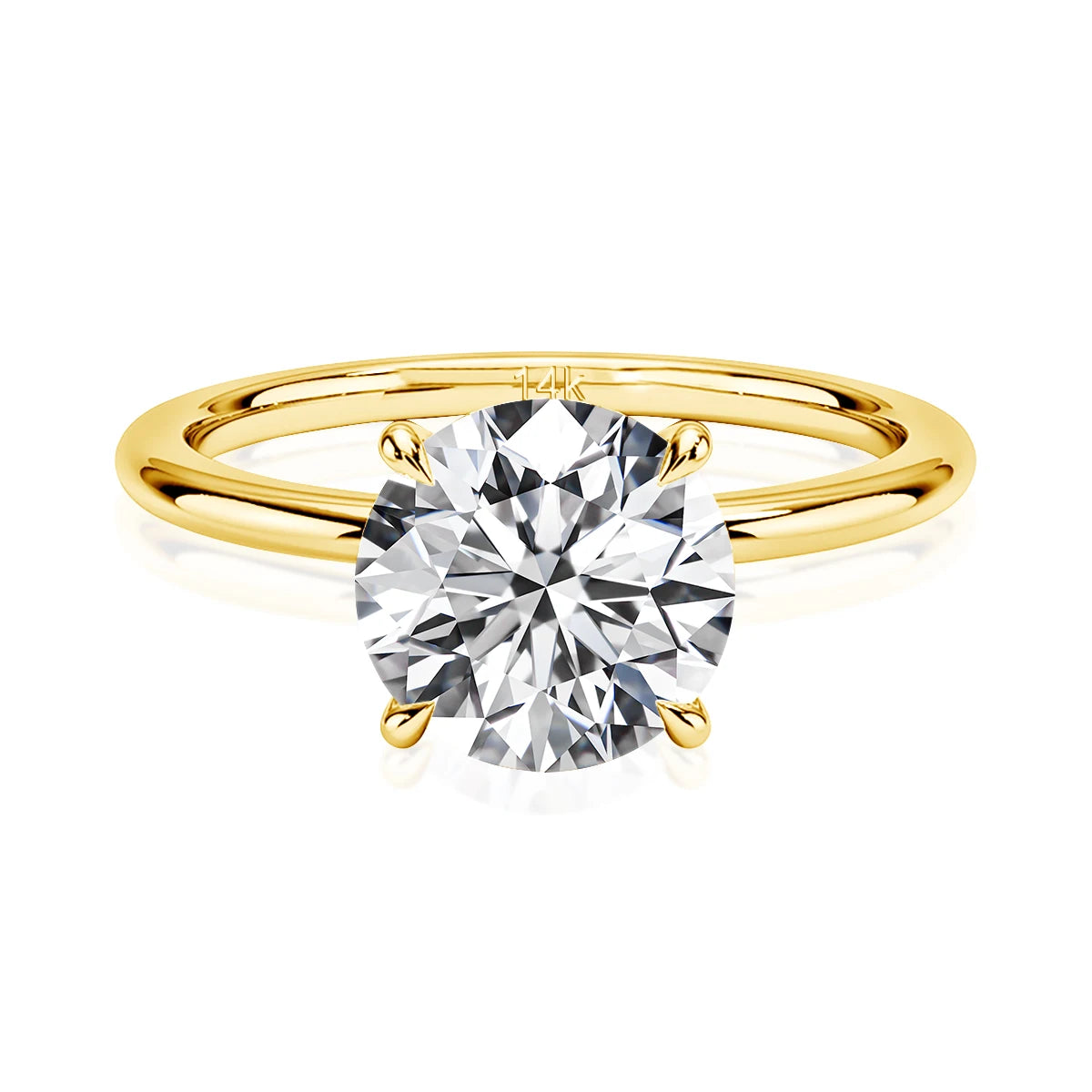 14K Gold Moissanite Engagement Ring for Women | Wedding Band