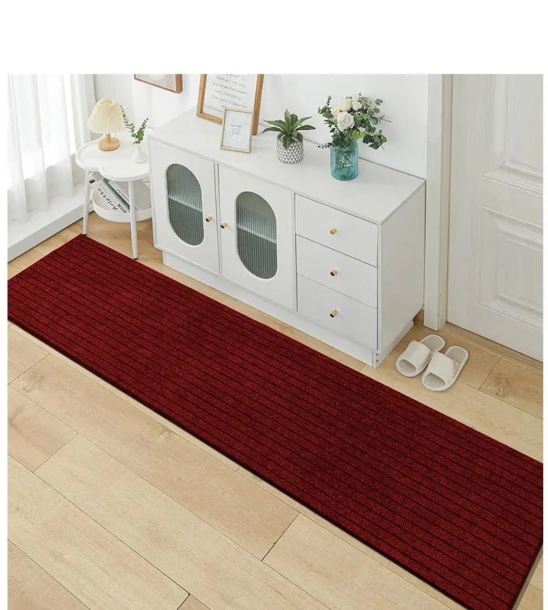 Large Striped Rubber Anti-Slip Corridor & Outdoor Carpet | Washable Area Rug