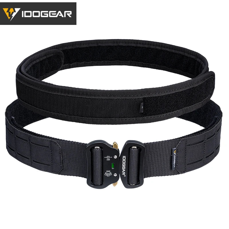 IDOGEAR 2-Inch Tactical Belt with Quick Release Buckle & MOLLE Laser Cut