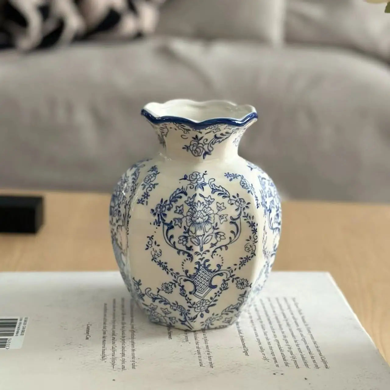 Exquisite Hand-Painted Blue & White Porcelain Vase | Luxury Home Decor