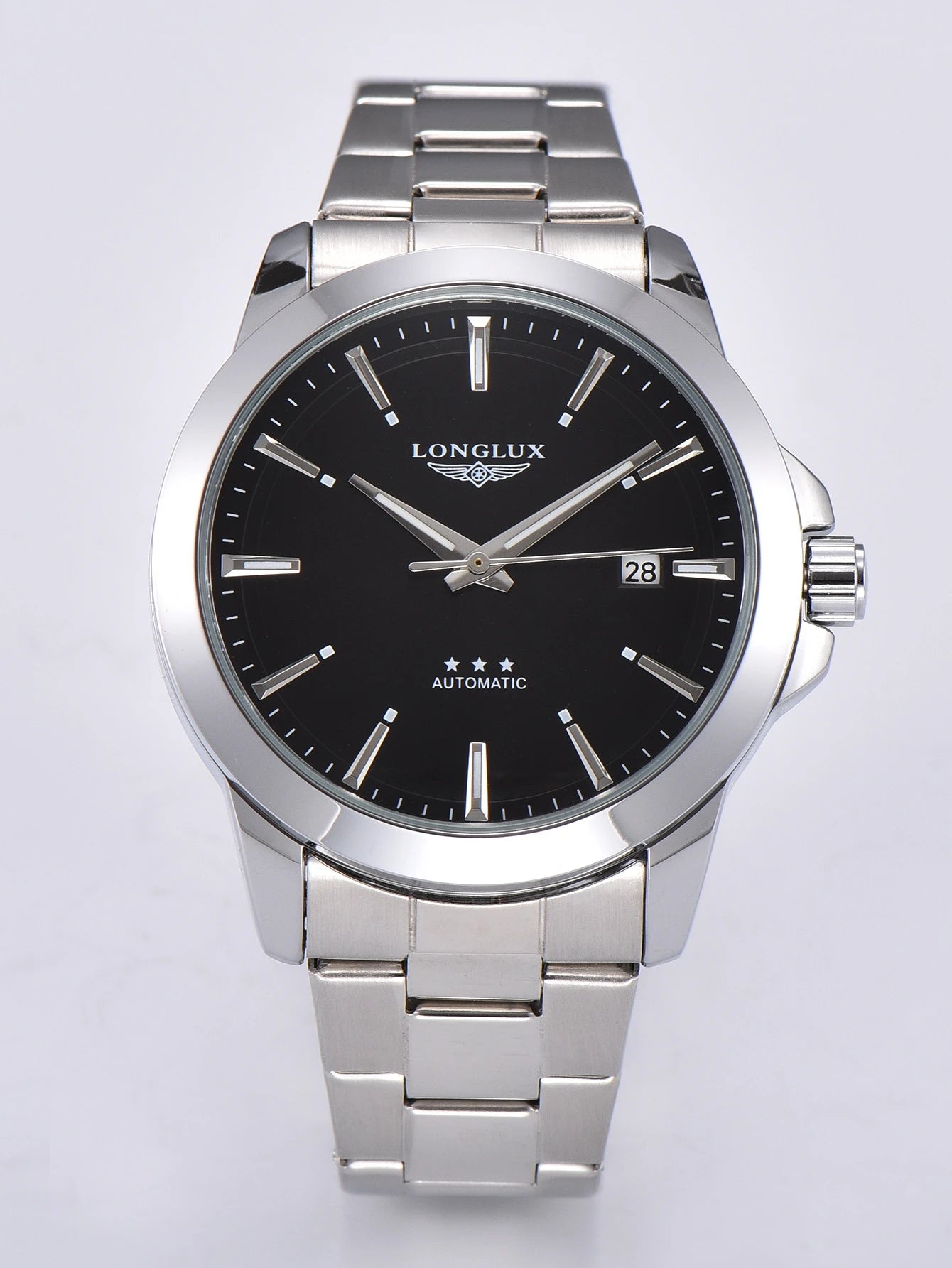 Men's Automatic Watch | Mechanical Business Date Stainless Steel Luminous Waterproof