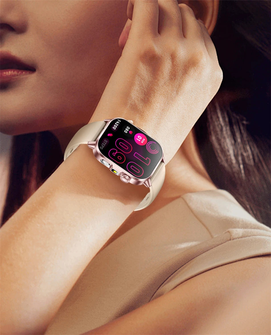 Vabena Men's ECG Smartwatch: Accurate Health Diagnosis with Blood Pressure, Oxygen, Fat, Uric Acid & Temp Monitoring