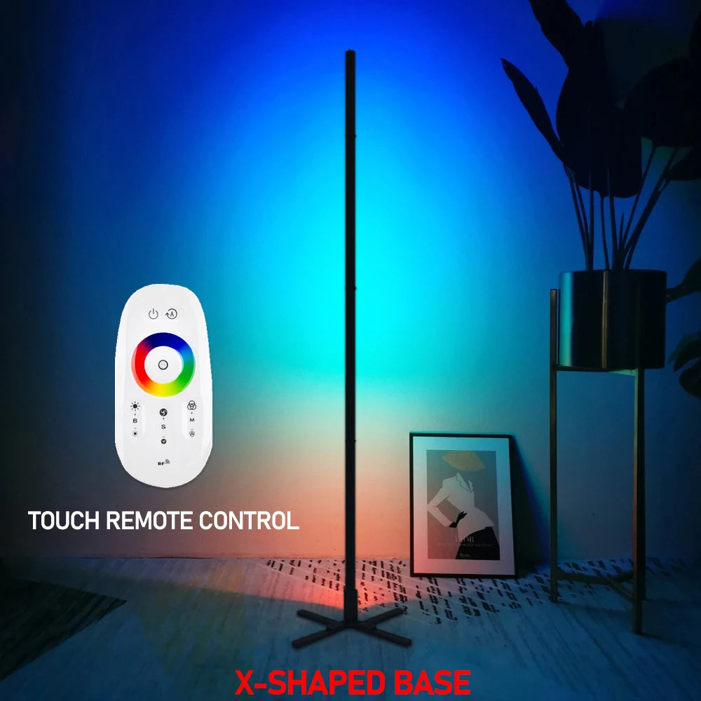 Smart RGBIC Floor Lamp with Tuya App Control | Nordic Mood Light for Gaming & Living Spaces (145/180CM)