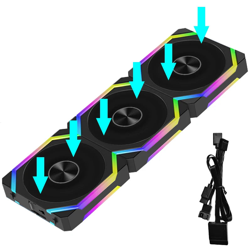 JUMPEAK CS120 ARGB 360mm Modular PWM Silent PC Cooling Fan Kit
