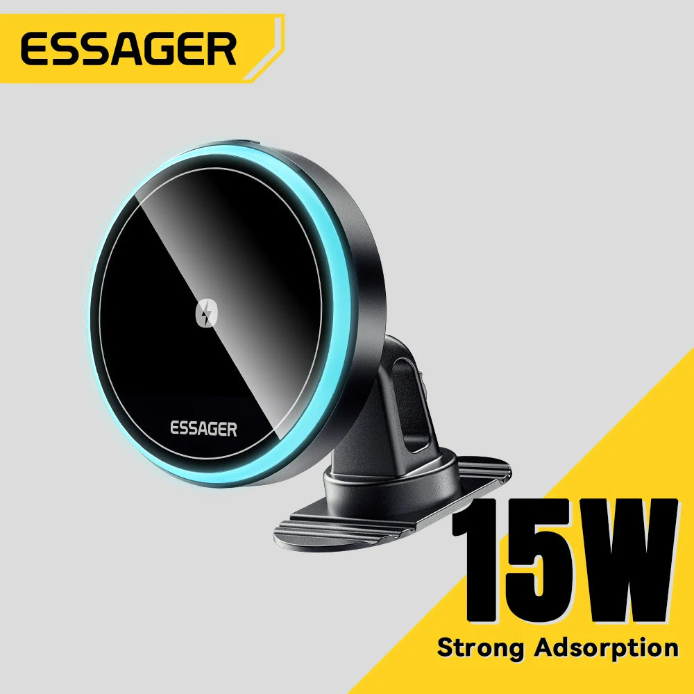 Essager 15W Magnetic Wireless Car Charger Holder - Fast & Secure Mount