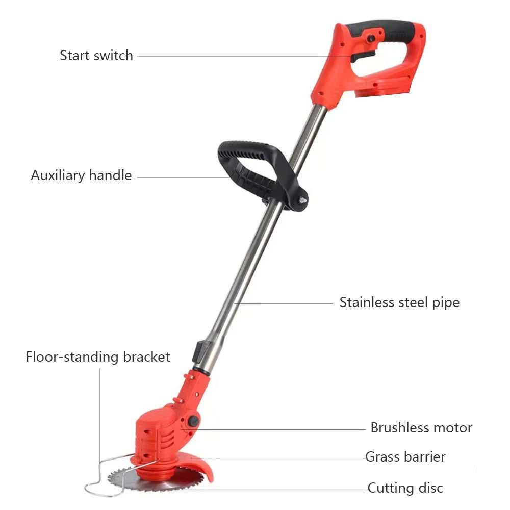 2026 Cordless Electric Grass Trimmer & Lawn Mower – Adjustable Garden Tool, Makita 21V Compatible
