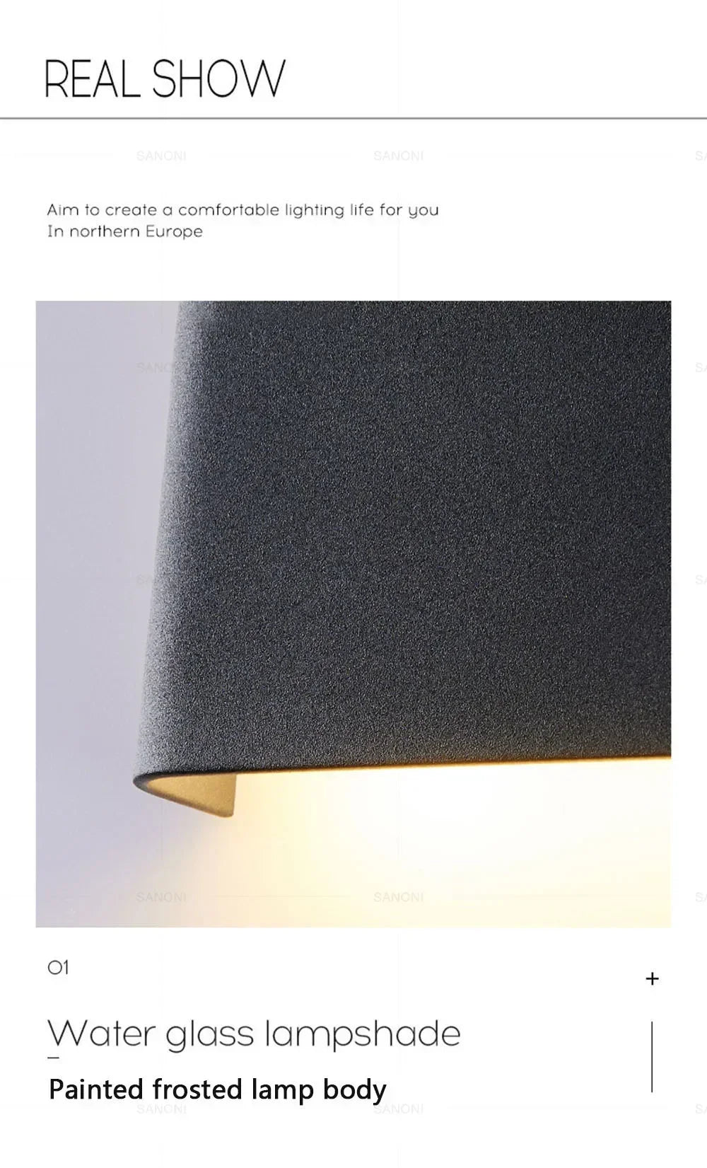Modern LED Wall Lamp Sconce - Indoor Lighting Fixture for Bedside, Living Room, Stairs, Bathroom & Home Decor