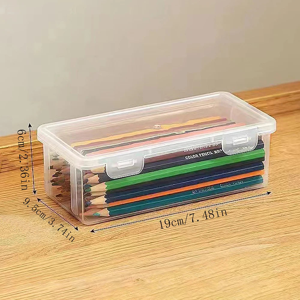 Clear Large Capacity Pen Case - Lightweight School Organizer