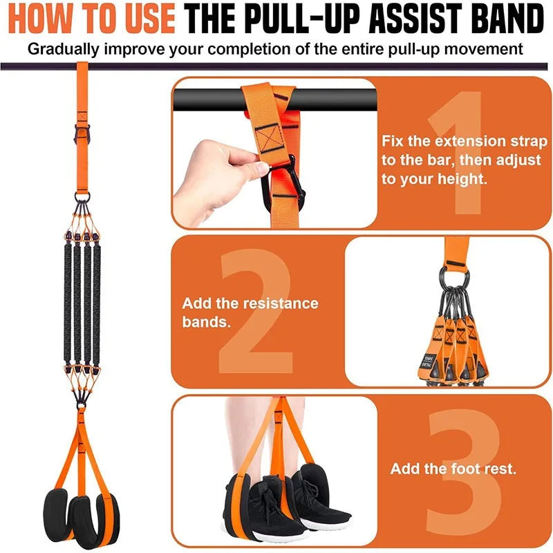 Pull Up Assistance Bands Set - Resistance Straps for Training & Stretching