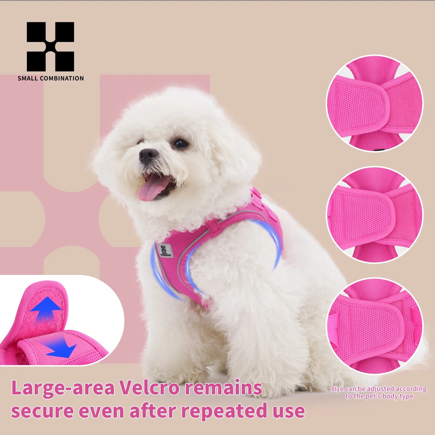Dog Harness Leash Set - Adjustable, Reflective for Small to Medium Pets