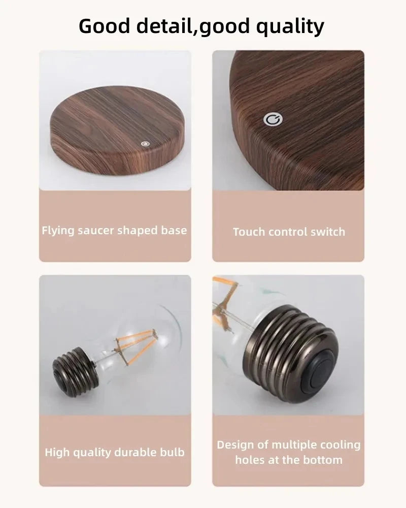 Magnetic Levitation Lamp - Floating LED Bulb Desk Light & Novelty Decor