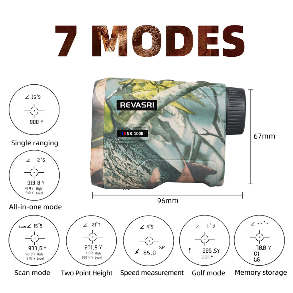 REVASRI Laser Hunting Rangefinder 1000M: Ultimate Precision Optics