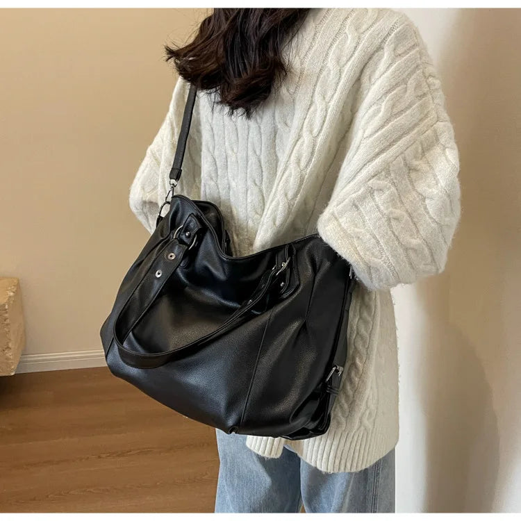 Vabena 2026 Soft Interior Shoulder Bags - High Quality Contrasting PU Handbags
