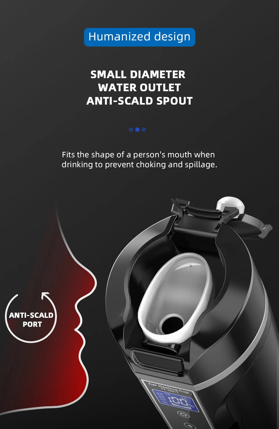 Portable Smart Car Kettle & Heating Mug - 12V/24V Touch Screen Thermal Cup