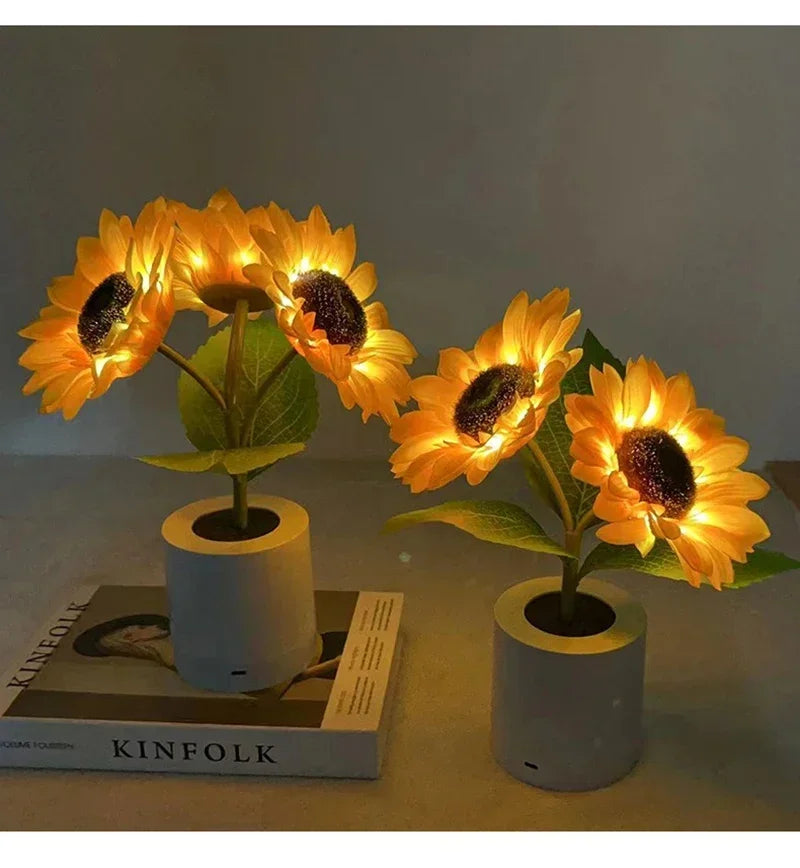 Vabena Rechargeable Sunflower LED Accent Light | Ambient Decor