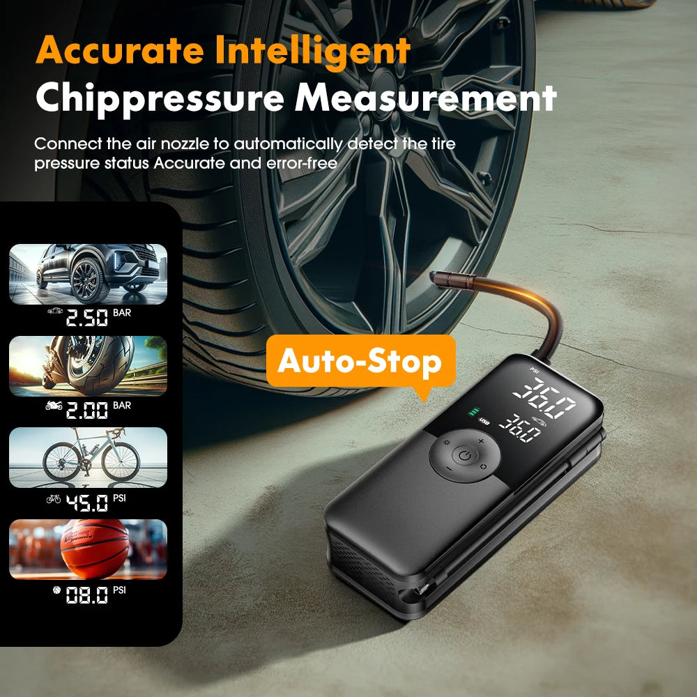 Carsun Rechargeable Digital Tire Inflator - Portable Air Pump