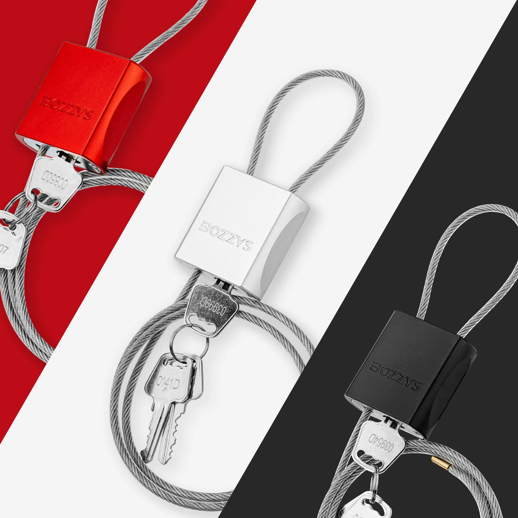 BOZZYS Adjustable Cable Lockout Padlock - Industrial Safety Lock