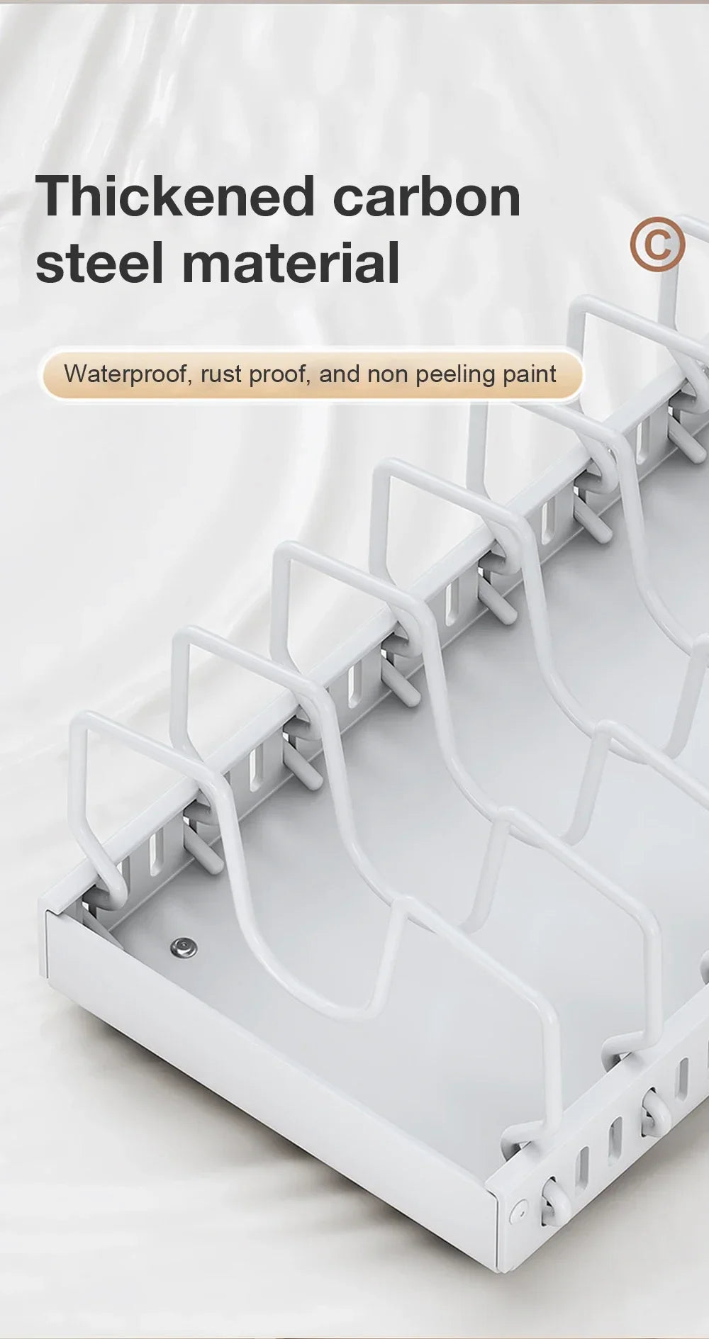 Kitchen Multifunctional Pull-Out Organizer for Pots, Pans, Lids, Spices & Dishes