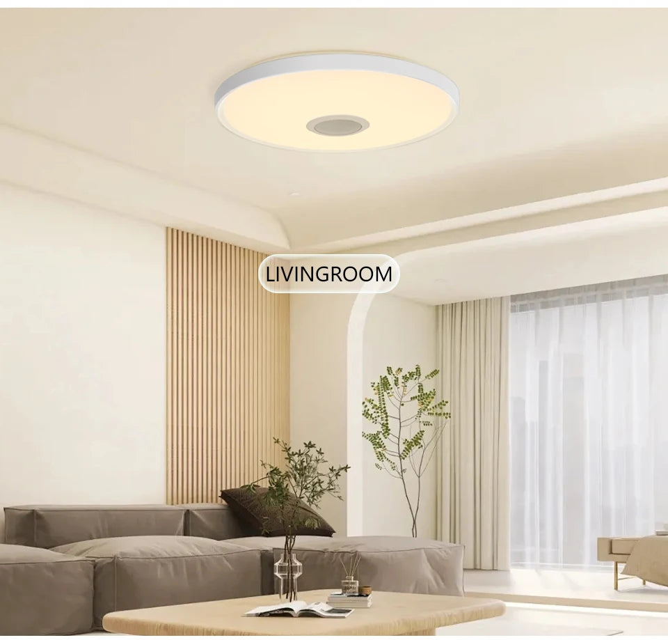 LED Smart RGB Ceiling Lamp with Speaker - App Control & Dimmable
