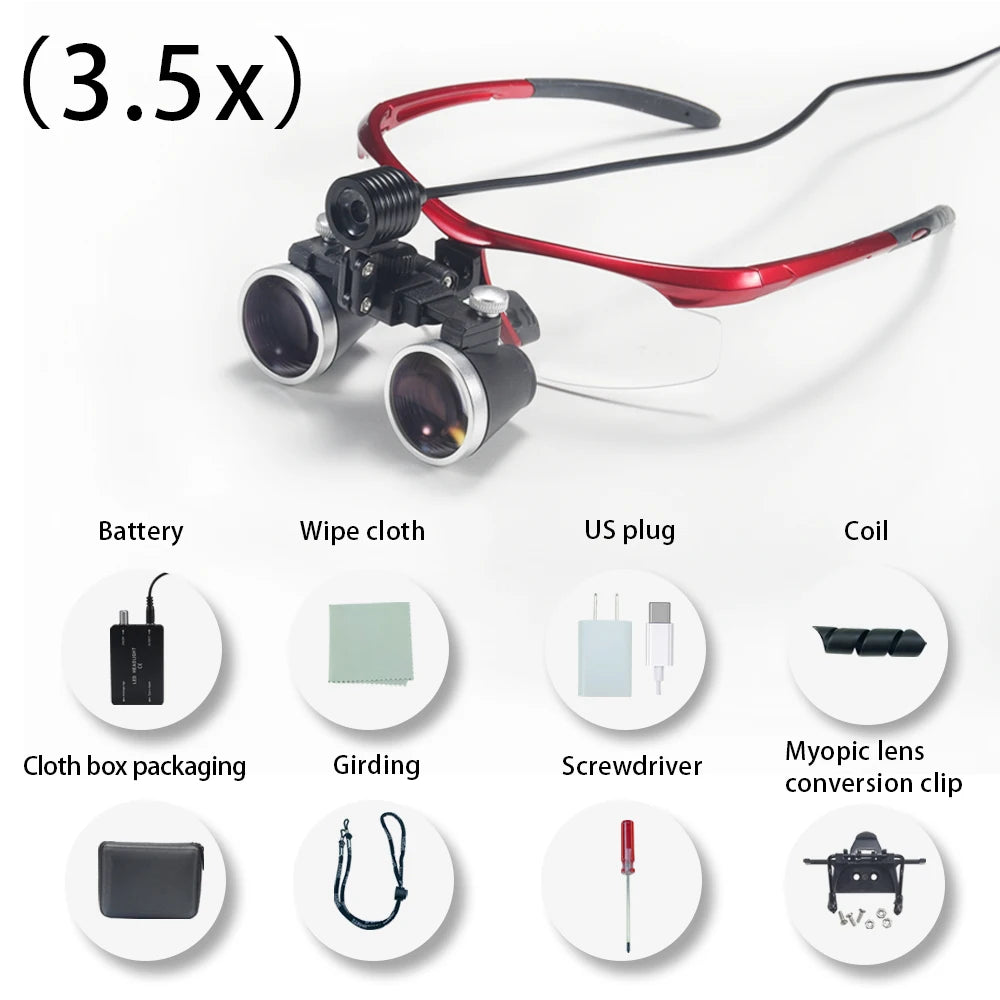 Dentistry Binocular Magnifier 2.5X/3.5X - Ultralight Dental Loupes