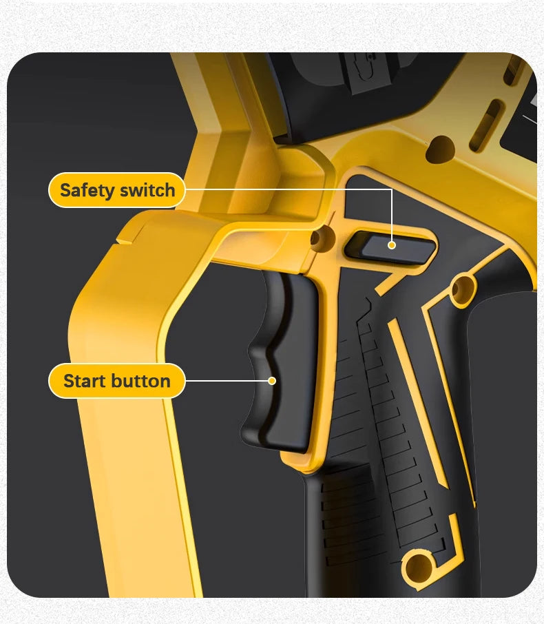 8-Inch 1380W Brushless Electric Chainsaw - Professional Pruning Saw for Dewalt 20V