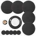 Premium Round Braided Placemats - Set of 6 | Dining Table Decor