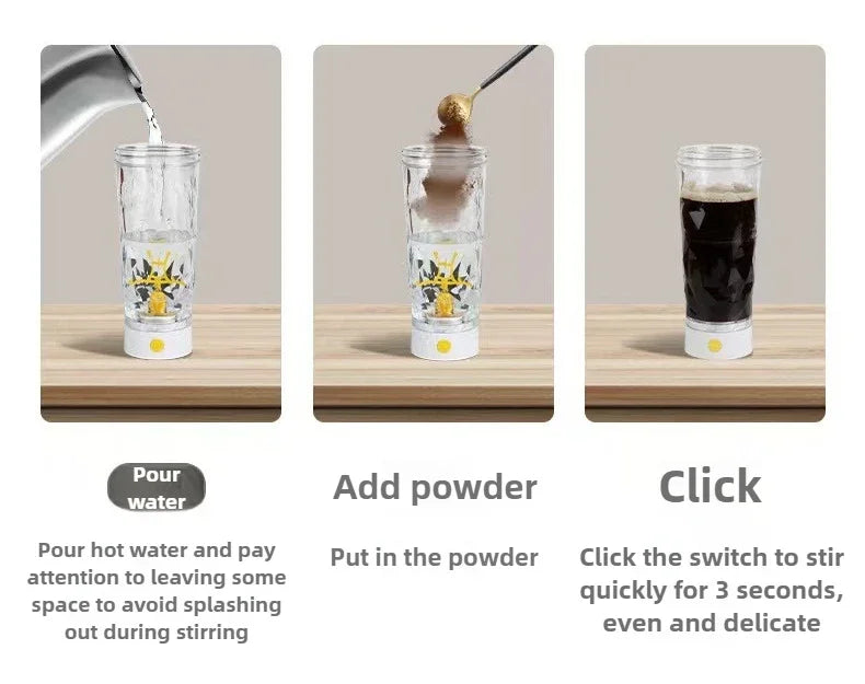 650ml Electric Protein Shaker Bottle - Automatic Mixer for Smooth Drinks