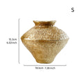 Retro Golden Earthenware Jar Vase - Antique Home Decor