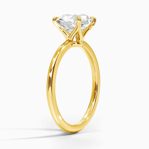 14K Gold Moissanite Engagement Ring for Women | Wedding Band
