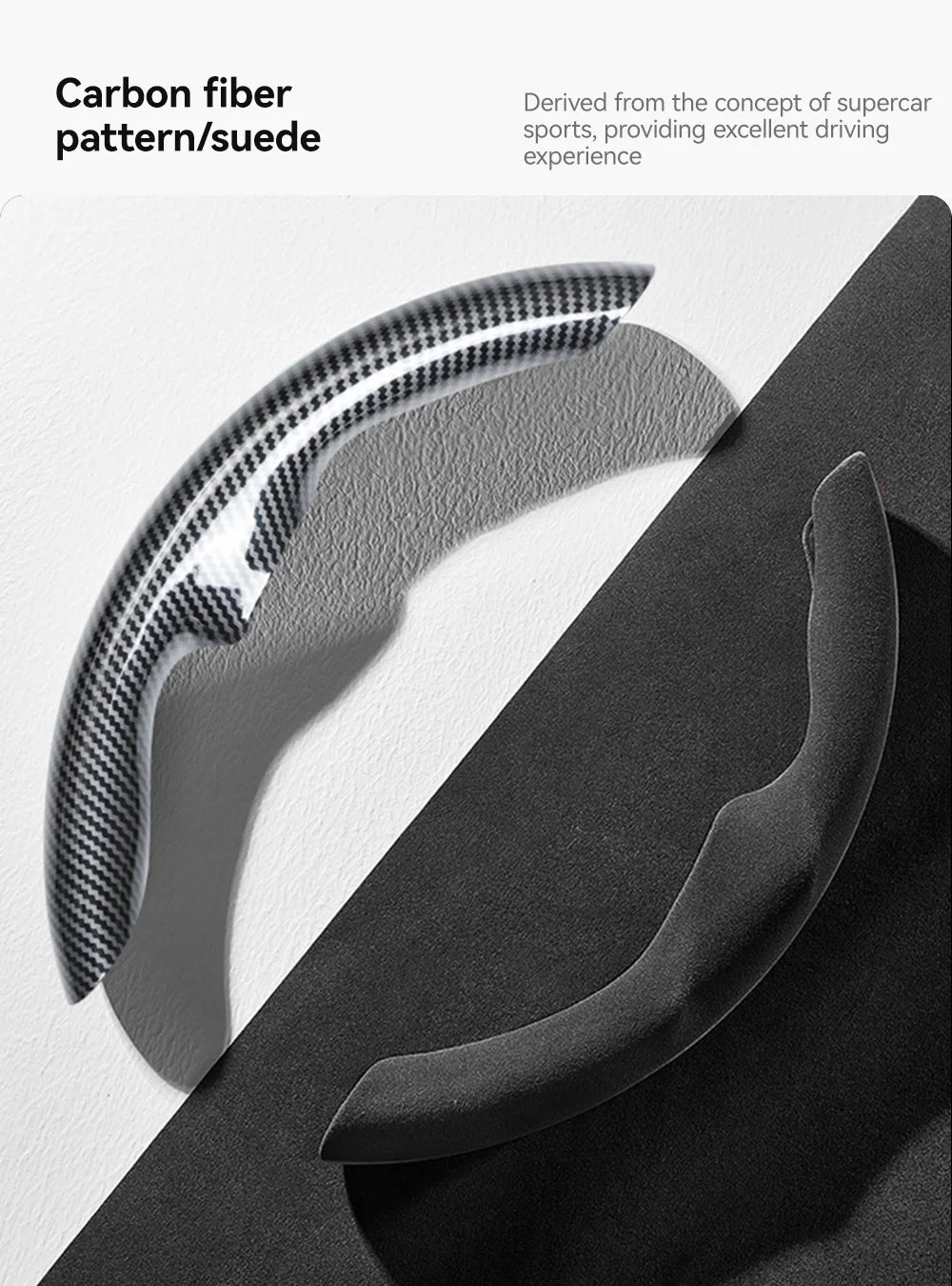 Tesla Model 3/Y Highland Juniper Carbon Fiber Steering Wheel Cover