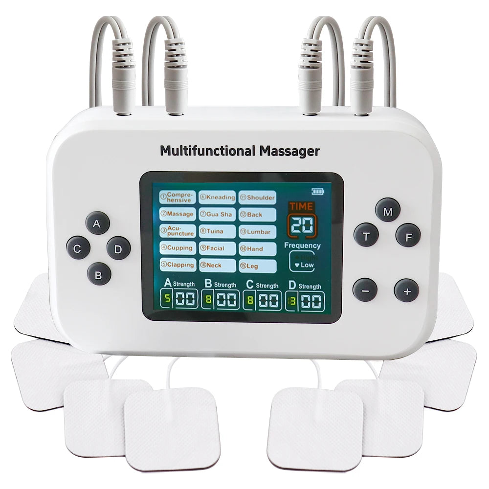 EMS TENS Unit Electric Muscle Stimulator | Rechargeable Pulse Massager for Pain Relief & Recovery