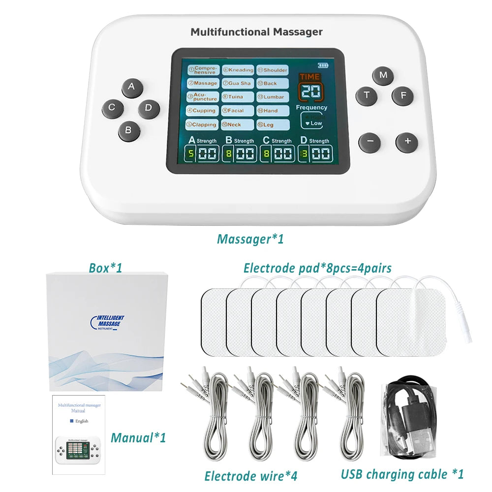 EMS TENS Unit Electric Muscle Stimulator | Rechargeable Pulse Massager for Pain Relief & Recovery