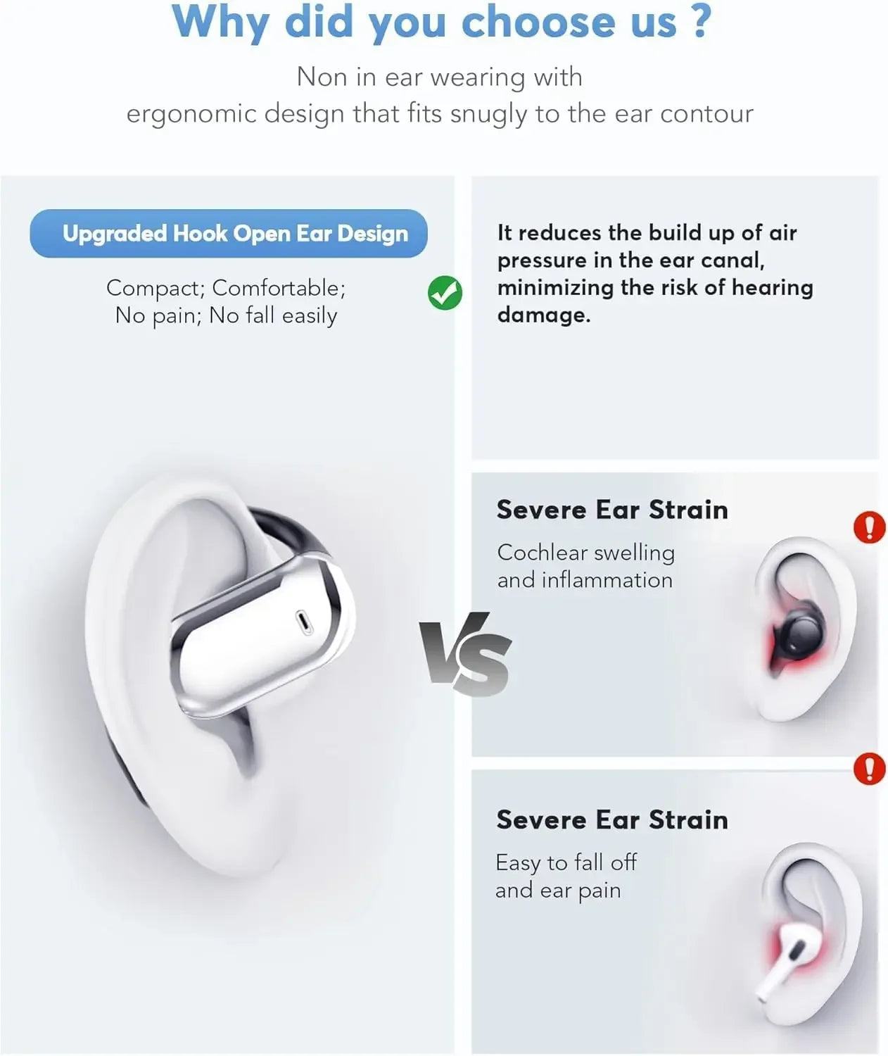 UYUXIO Real-Time AI Translator Headphones – 144 Languages 3-in-1 OWS Earbuds for Business