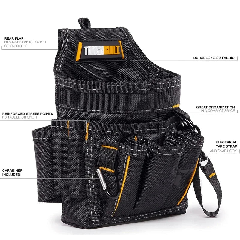 TOUGHBUILT TB-229 Electrician Pouch - Wear-Resistant Tool Bag with Padded Belt