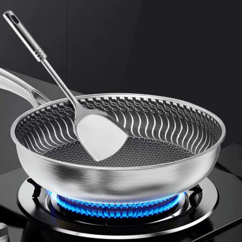 Tri-Ply 316 Stainless Steel Honeycomb Frying Pan & Wok - All Stoves